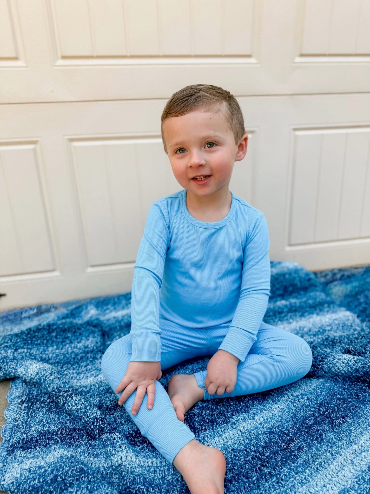 Cool Mist Ribbed Two Piece Set