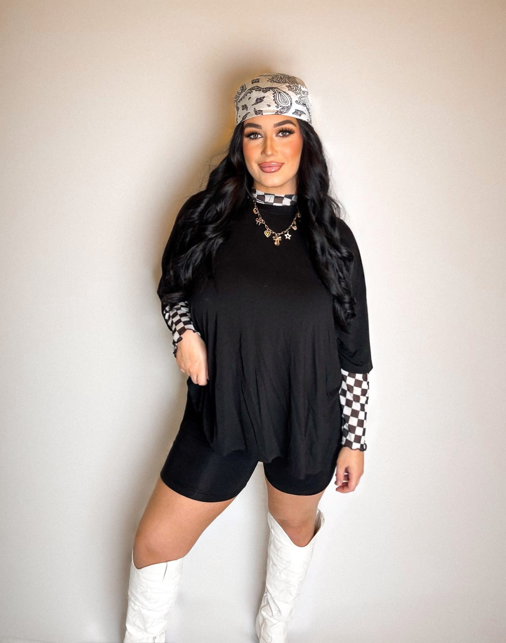 Licorice Womens Biker Short Set