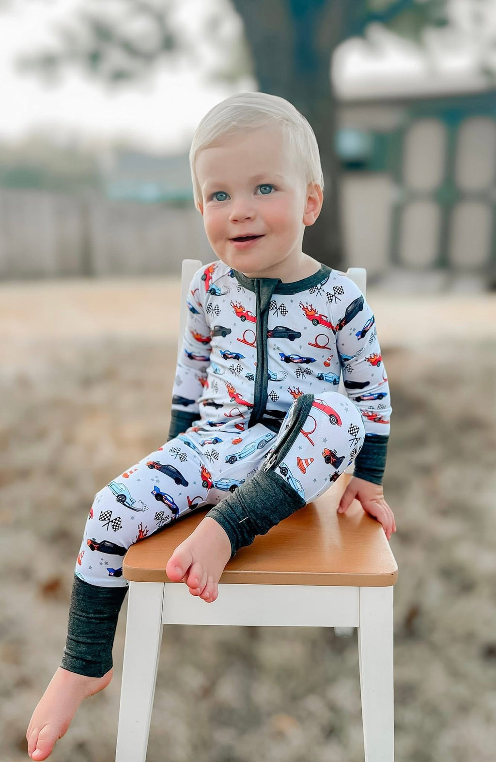 Speed Racers Double Zippy Romper