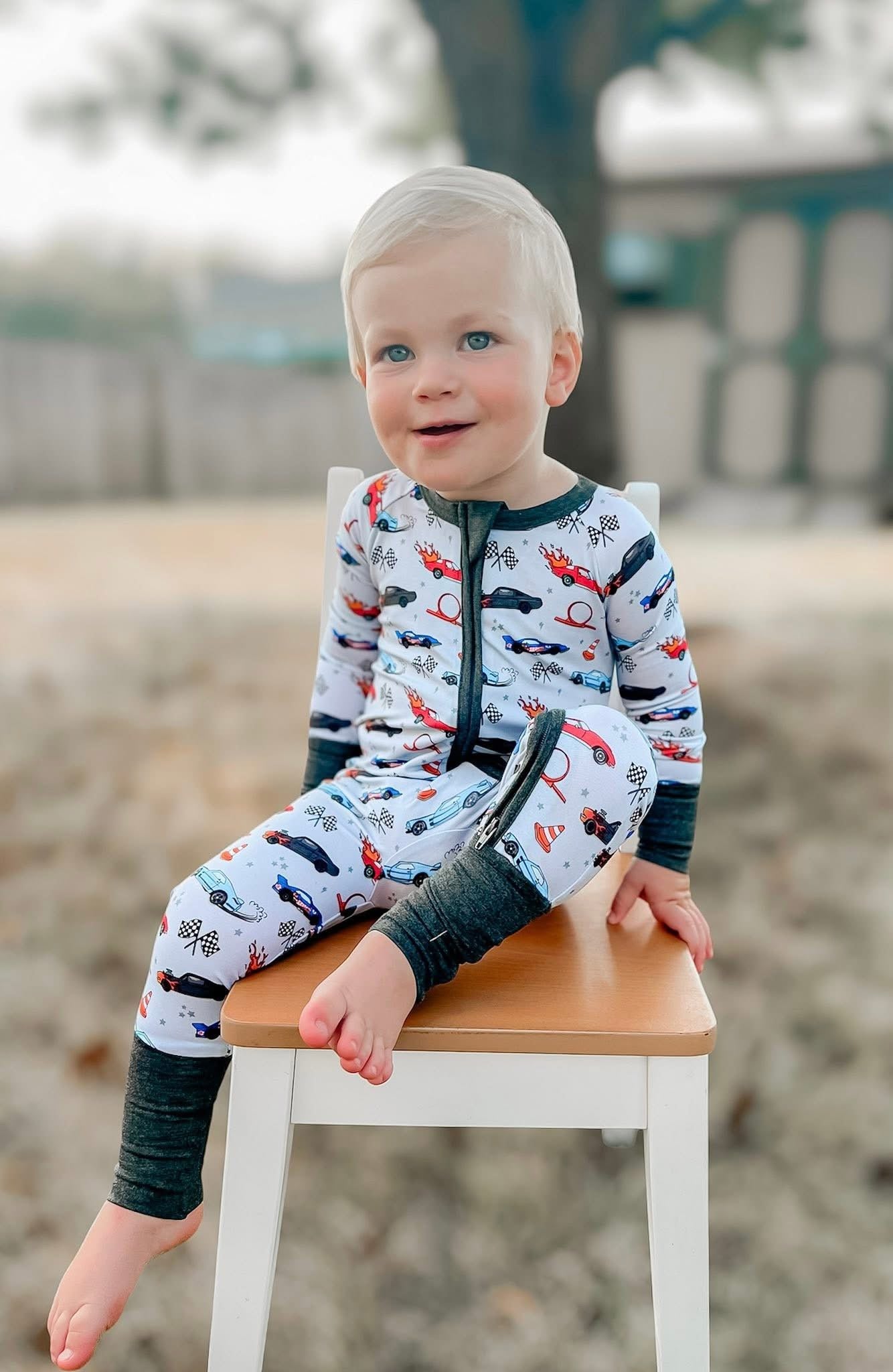 Speed Racers Double Zippy Romper