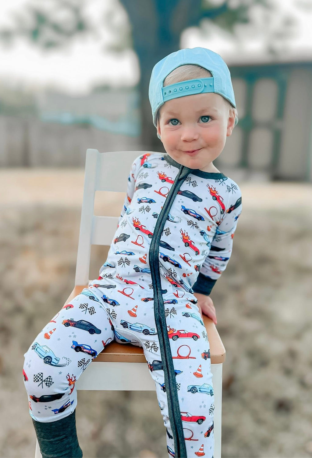 Speed Racers Double Zippy Romper