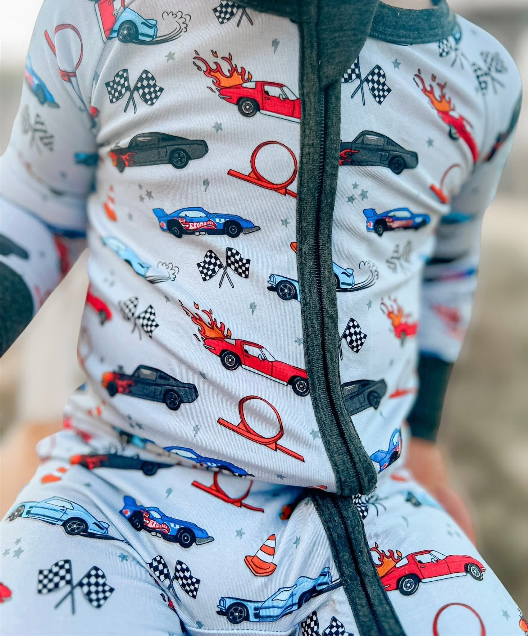 Speed Racers Double Zippy Romper