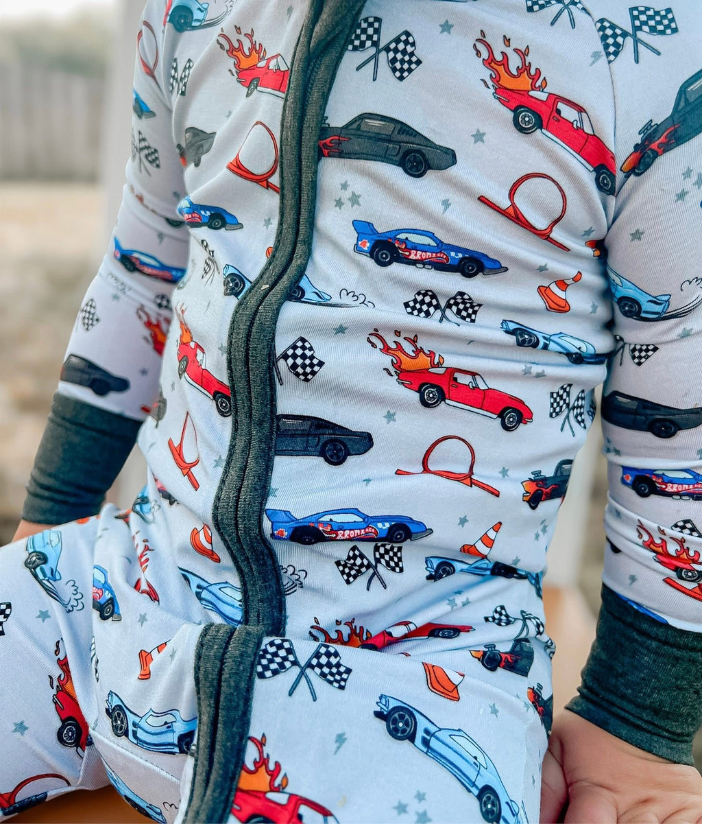 Speed Racers Double Zippy Romper