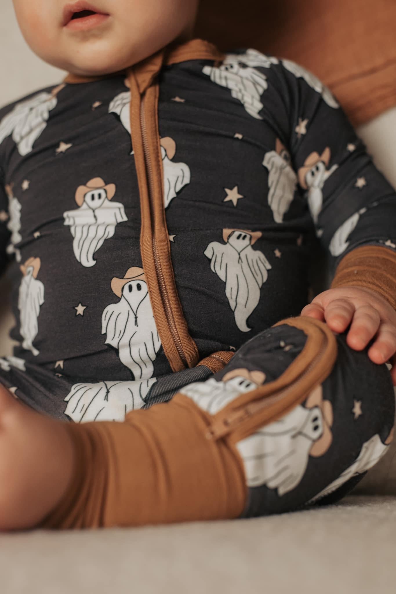 Howdy Ghost Double Zippy Romper