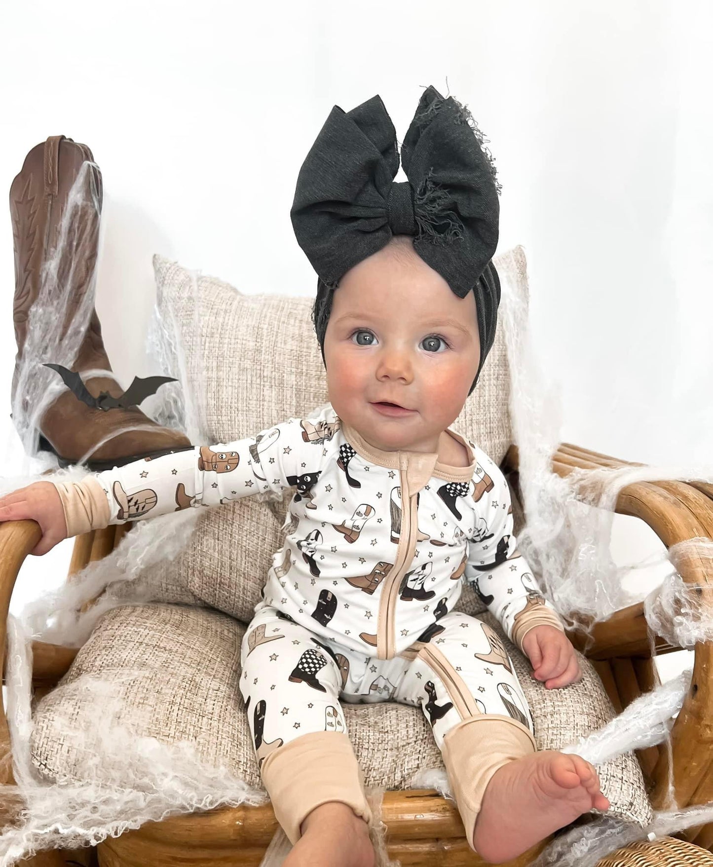 Spooky Boots Double Zippy Romper