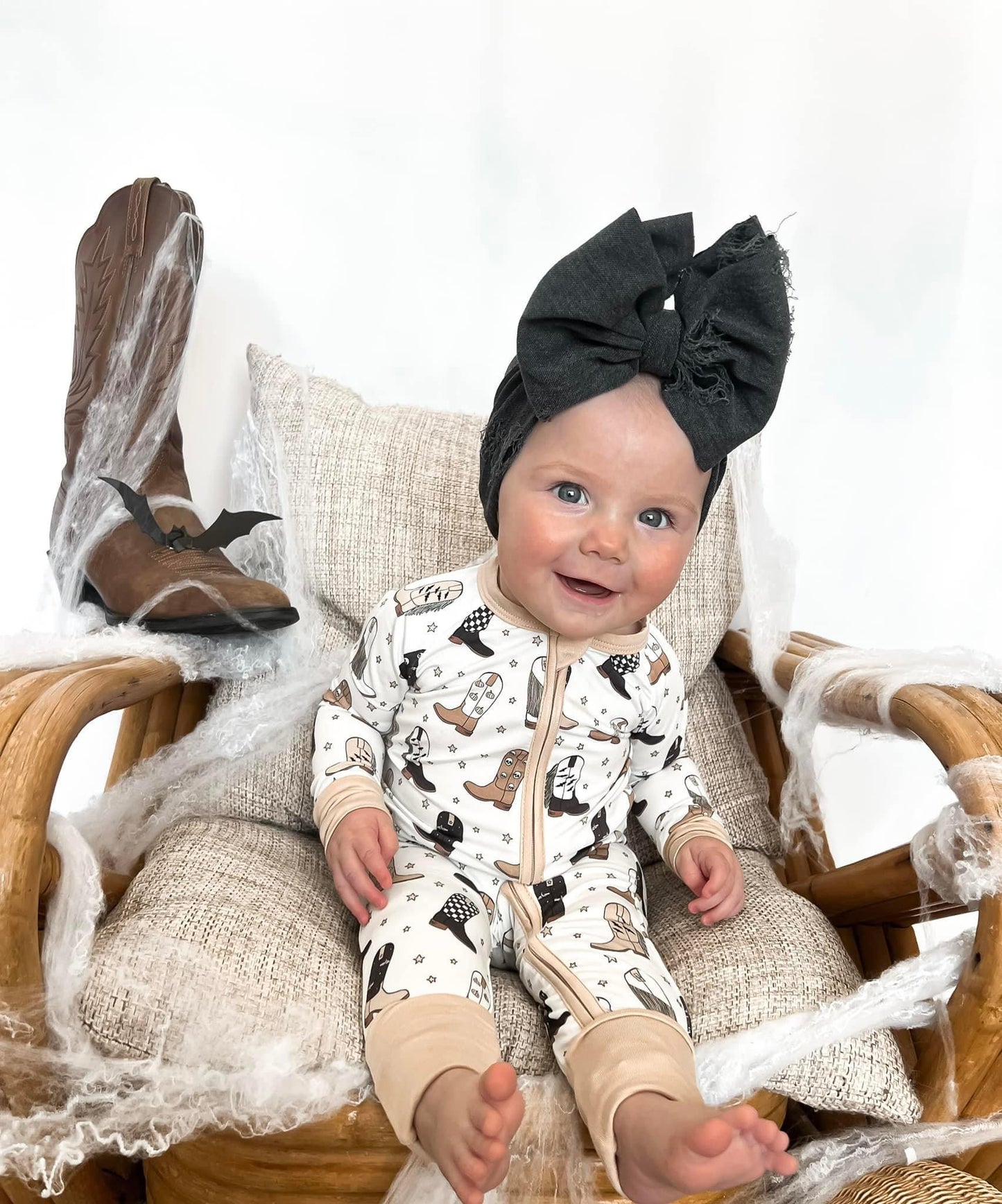 Spooky Boots Double Zippy Romper