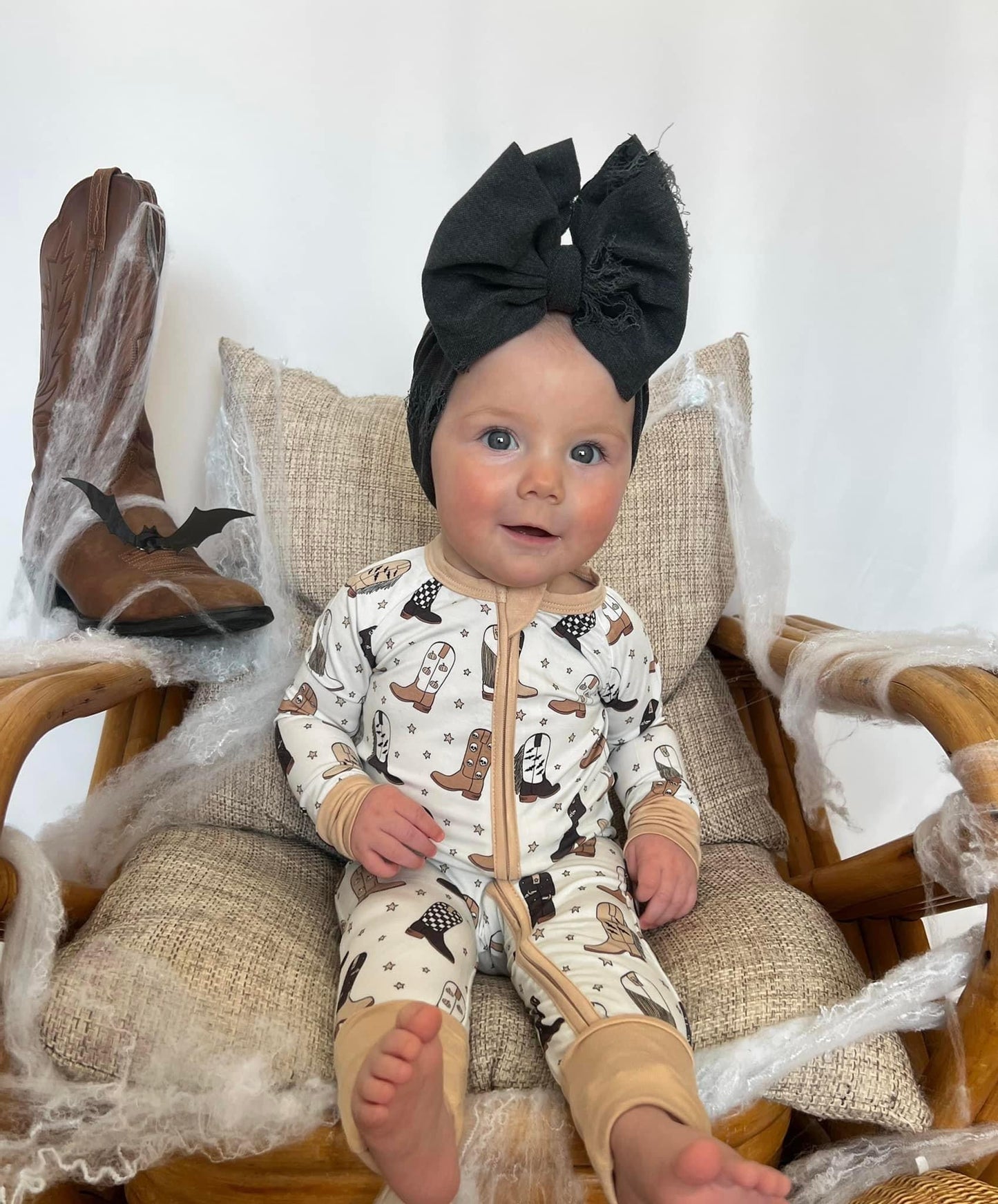 Spooky Boots Double Zippy Romper