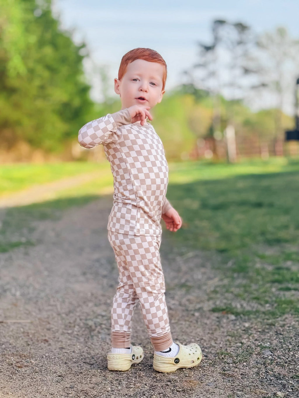 Sand Checks Two Piece Set