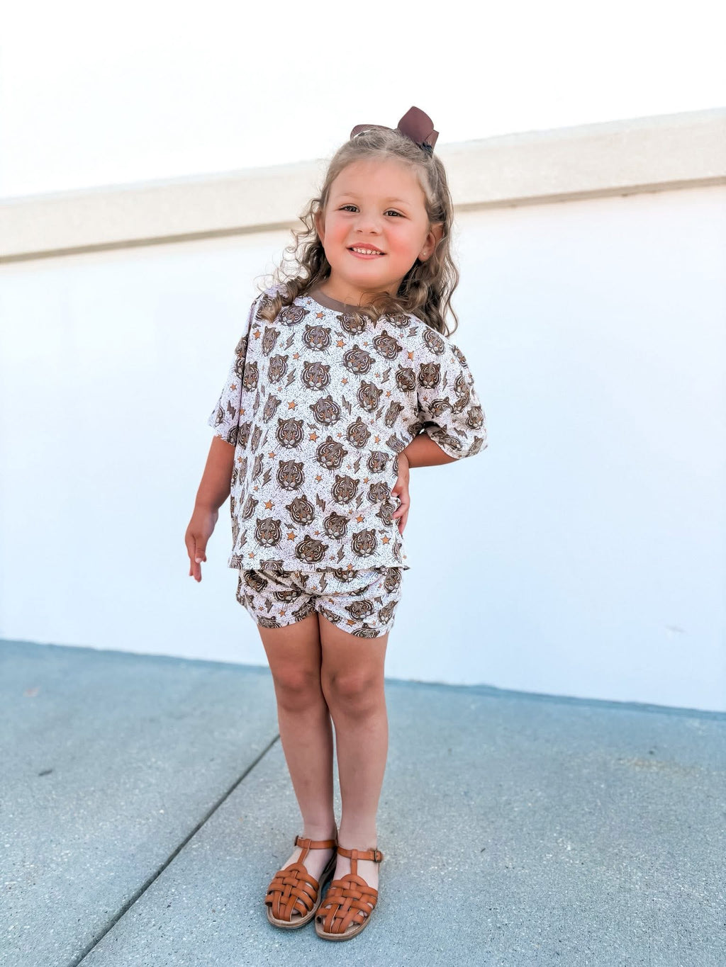Retro Tiger Oversized Short Set