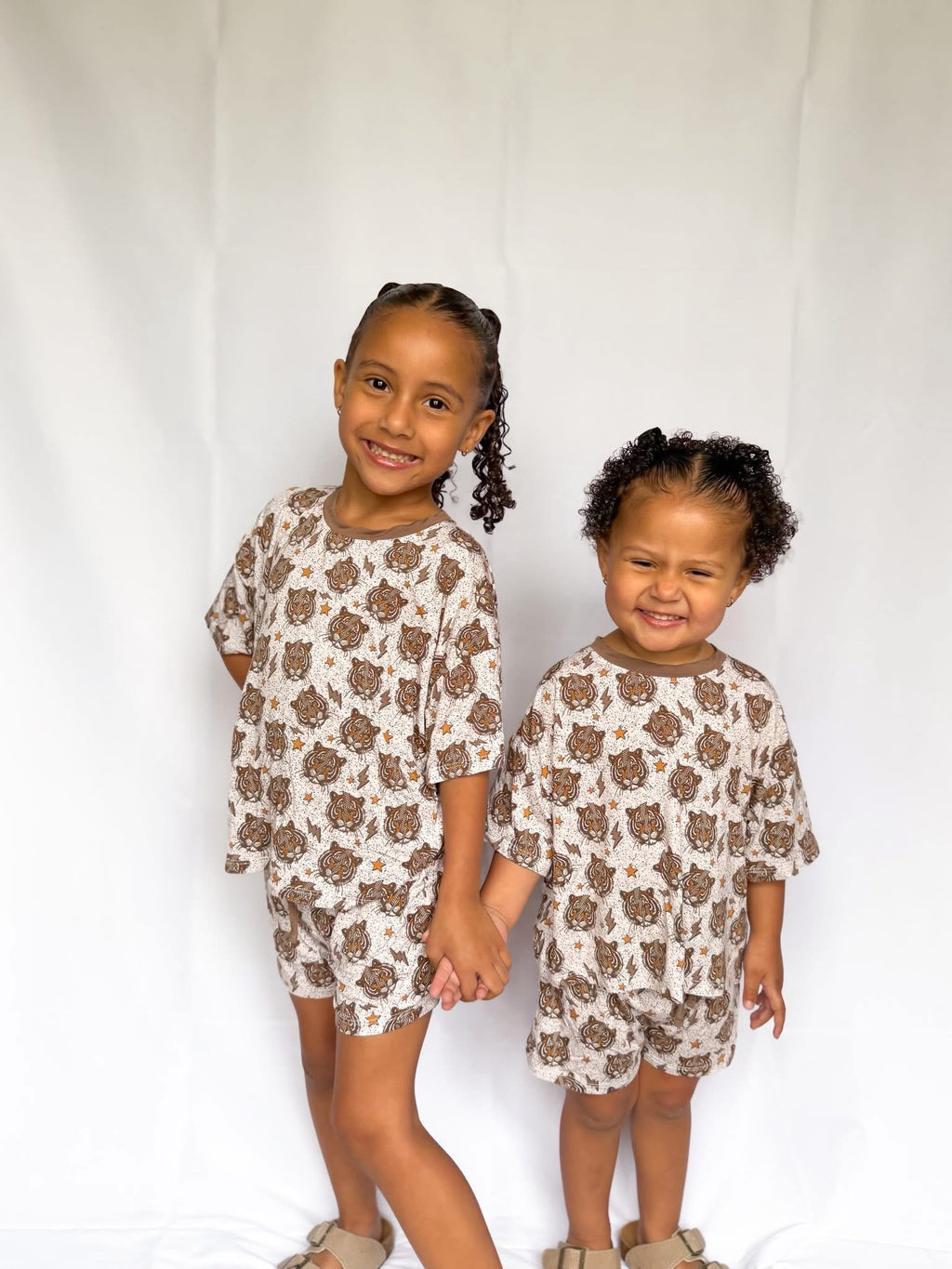 Retro Tiger Oversized Short Set