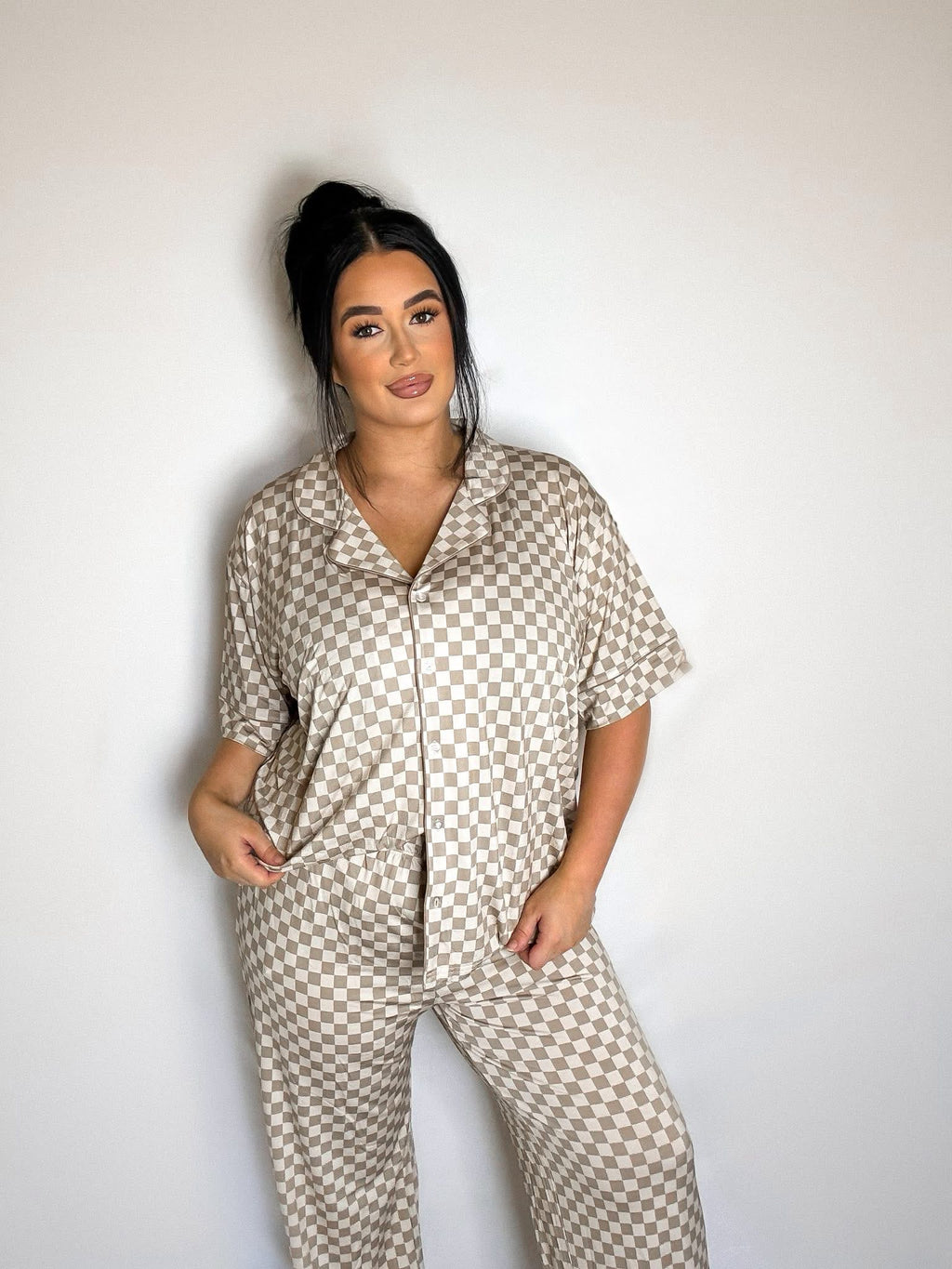 Sand Checks Womens Pant Set