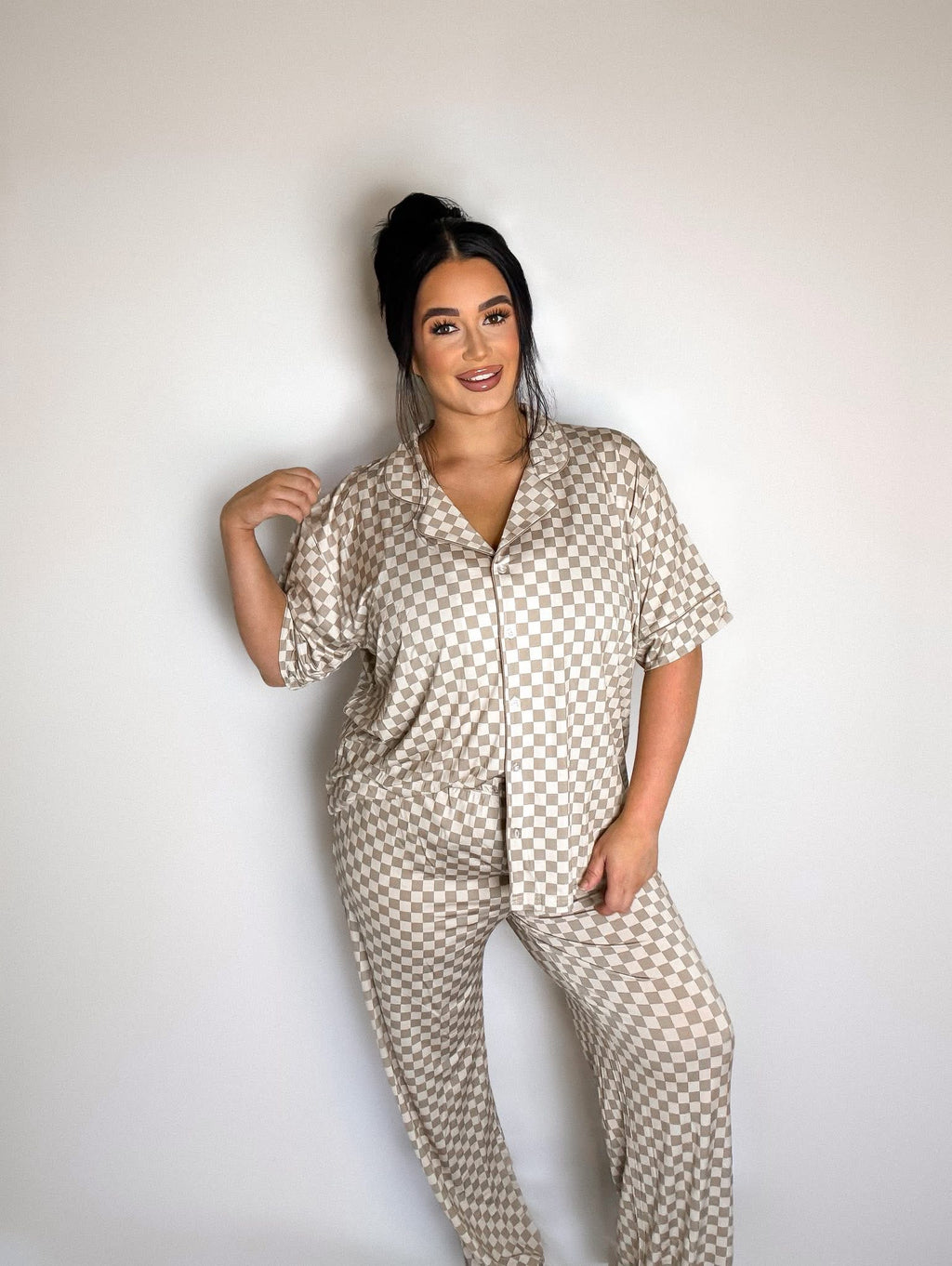 Sand Checks Womens Pant Set