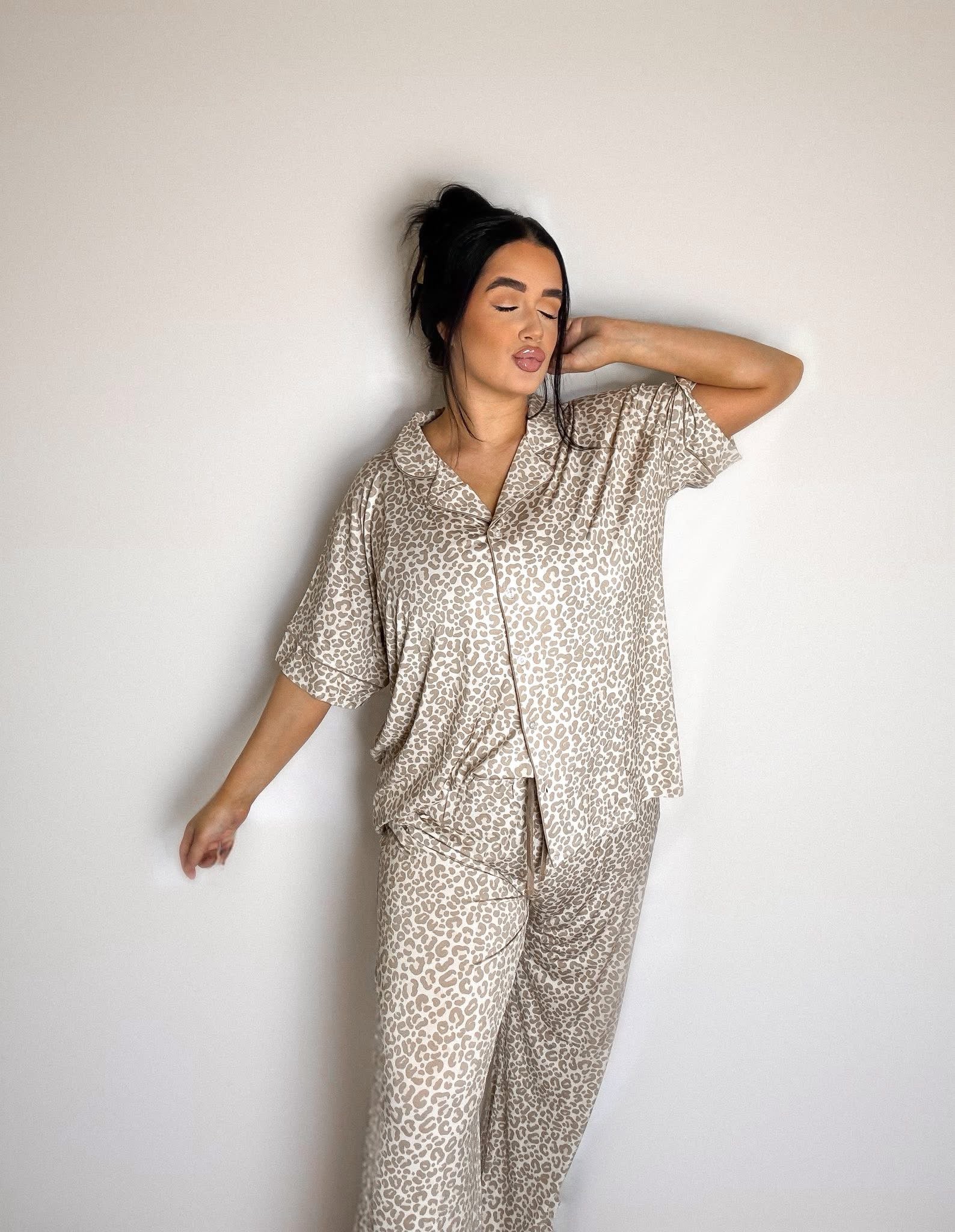 Oat Leopard Womens Pant Set