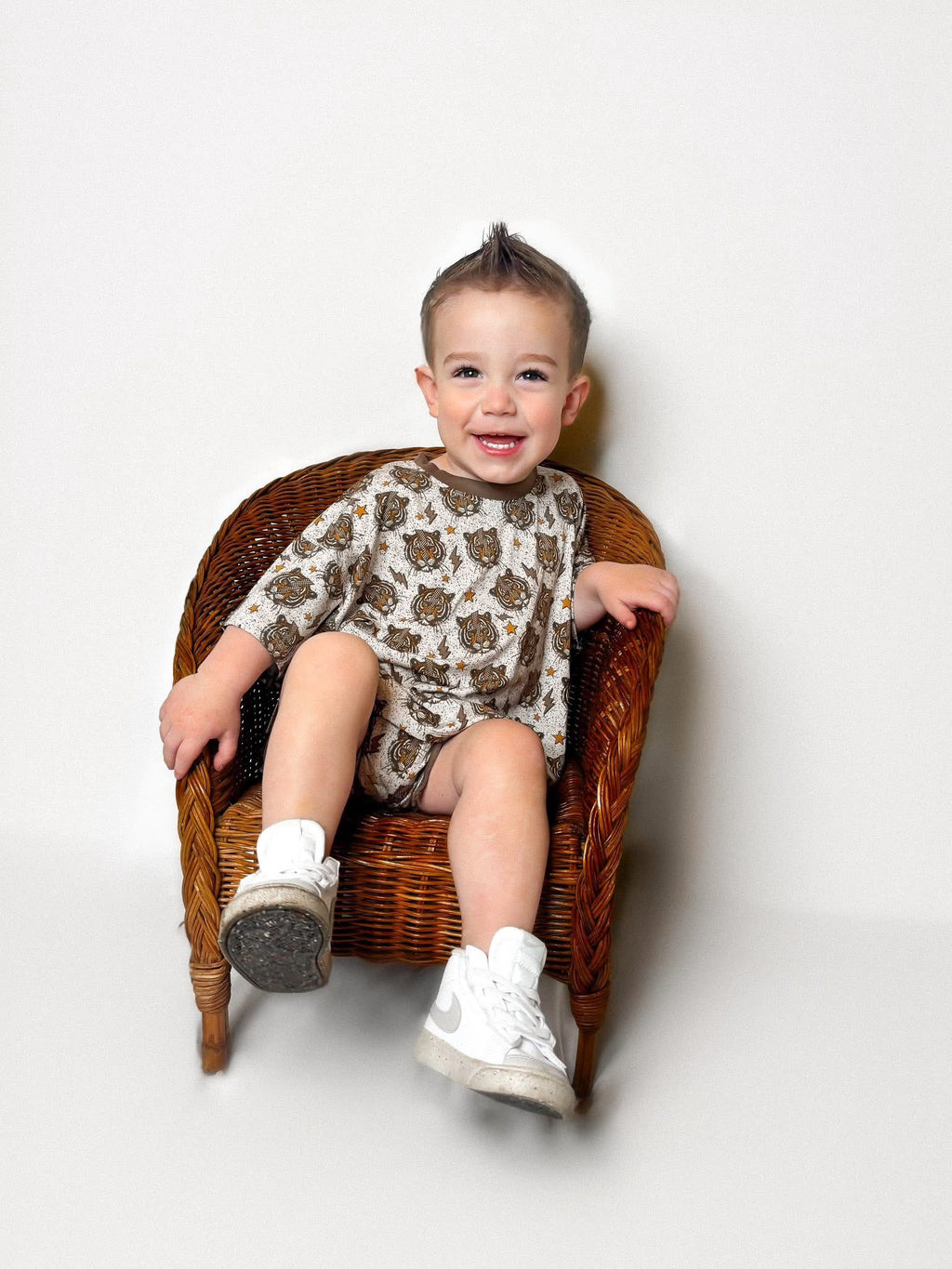 Retro Tiger Oversized Short Set