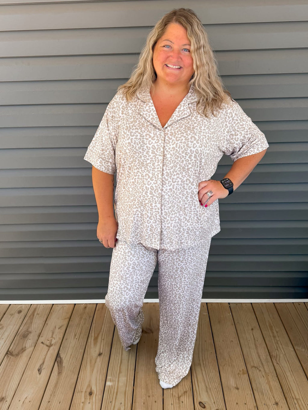 Oat Leopard Womens Pant Set