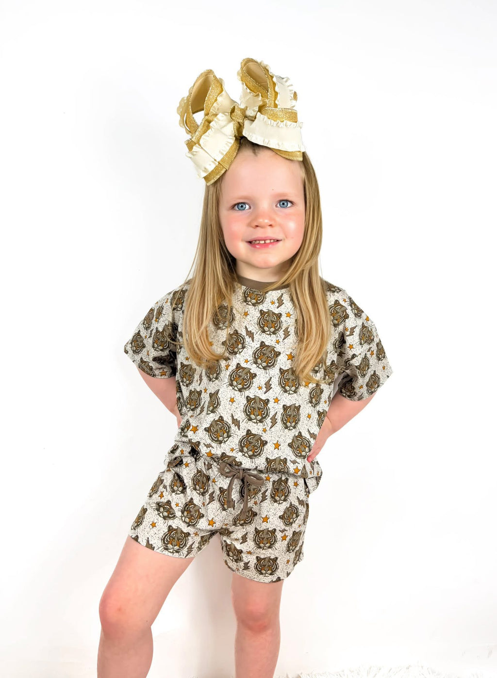 Retro Tiger Oversized Short Set