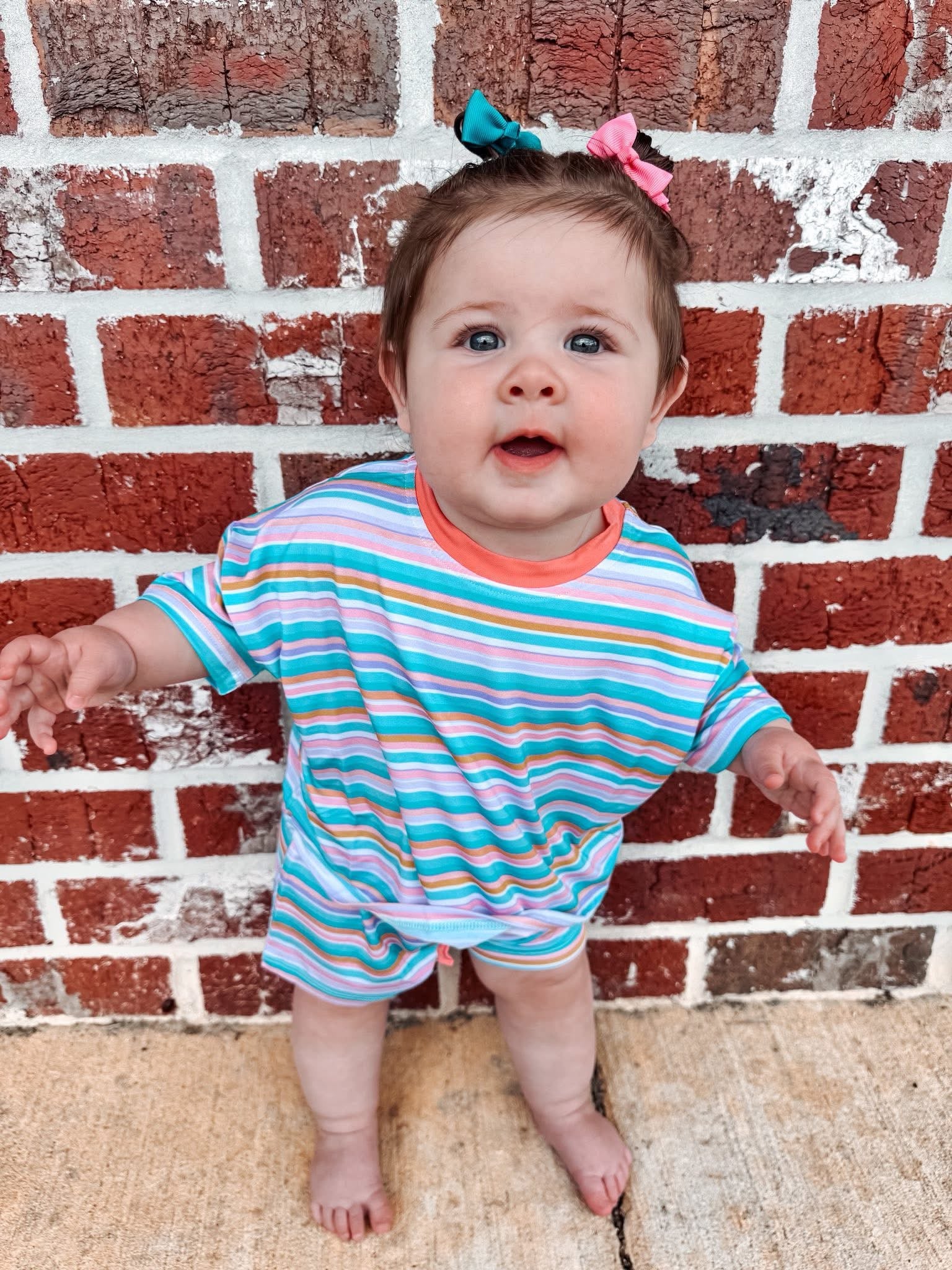 Candy Stripes Oversized Short Set