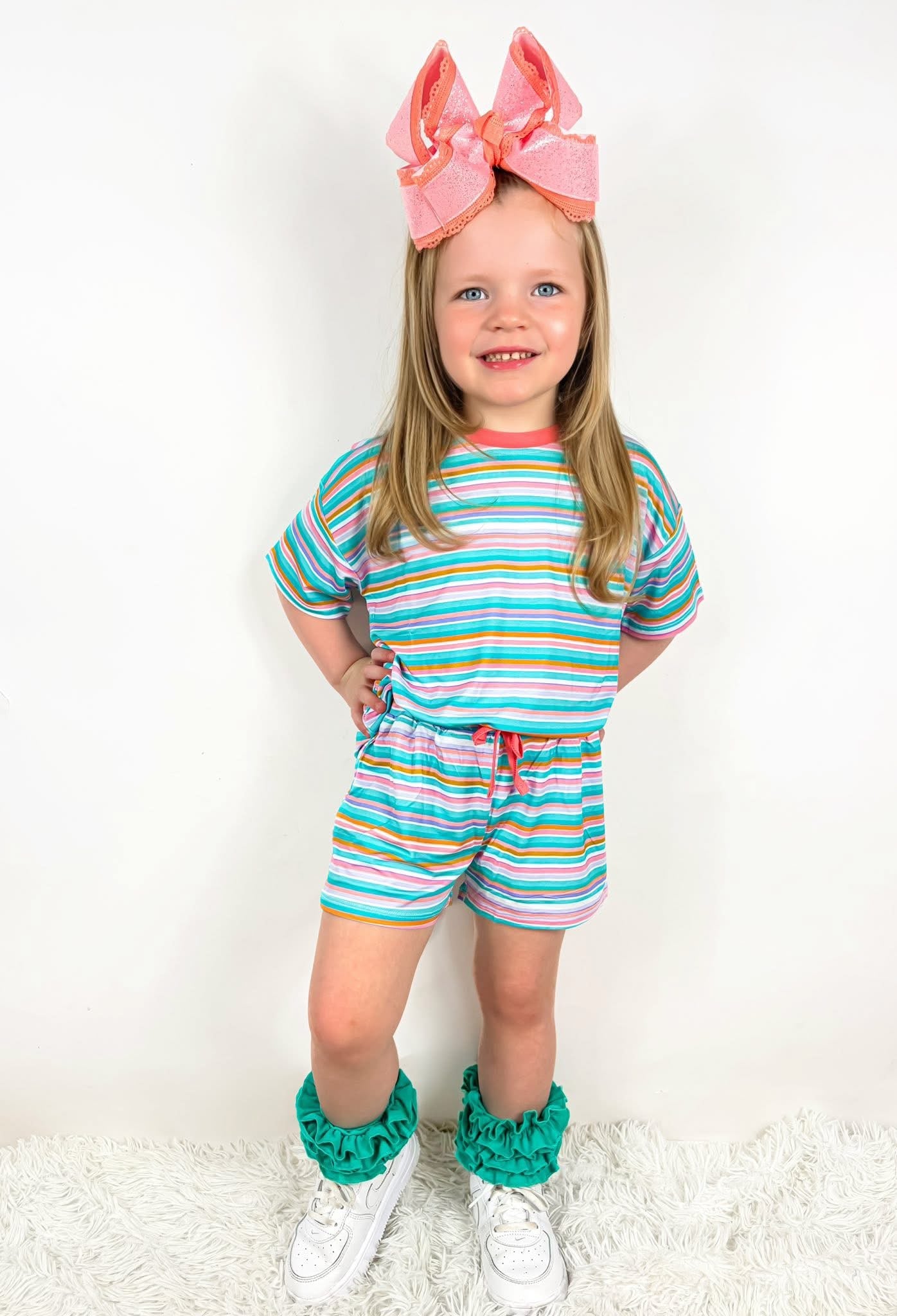 Candy Stripes Oversized Short Set