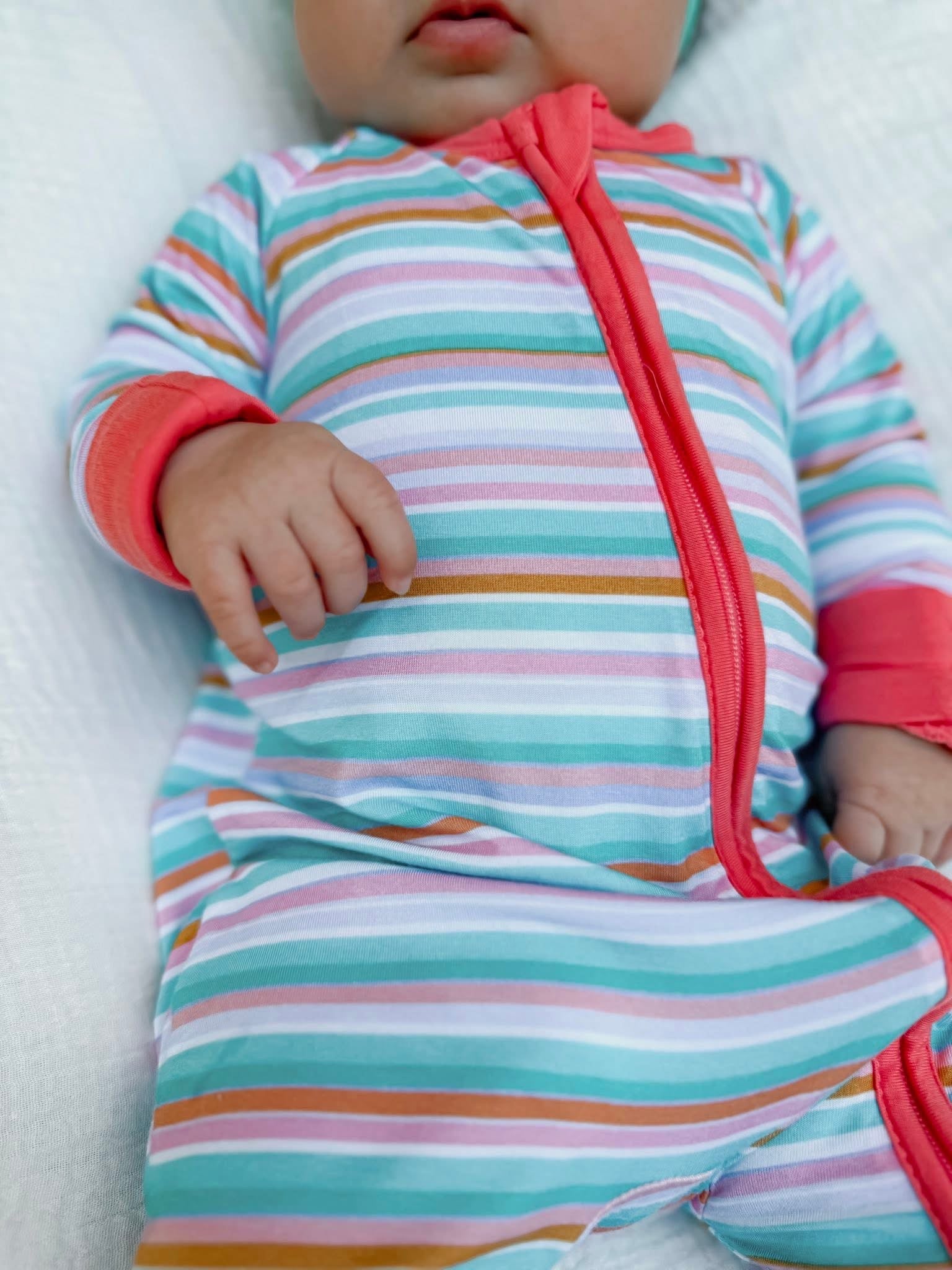 Candy Stripes Double Zippy Romper