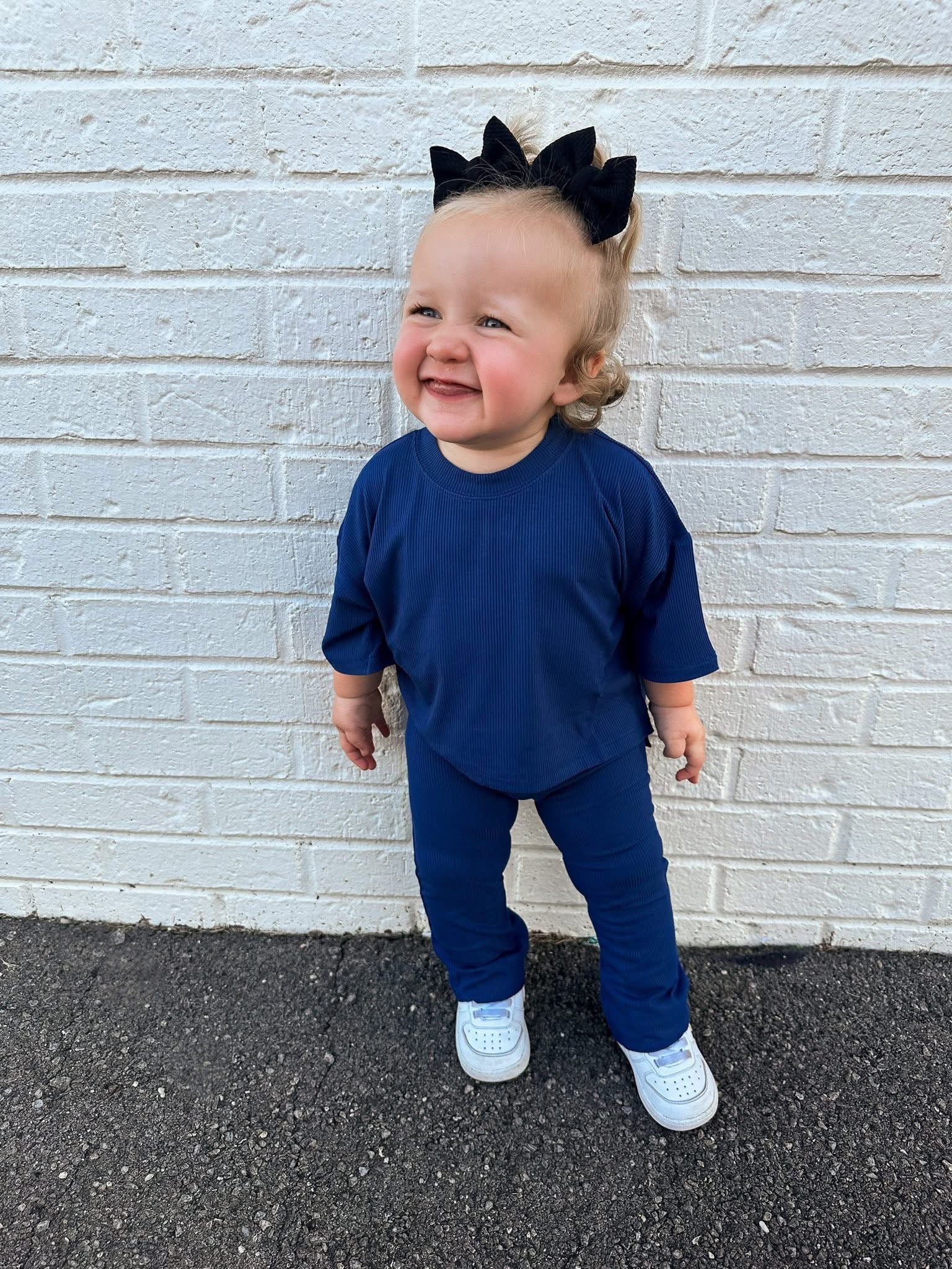 Blueberry Kids Ribbed Daywear Pant Set