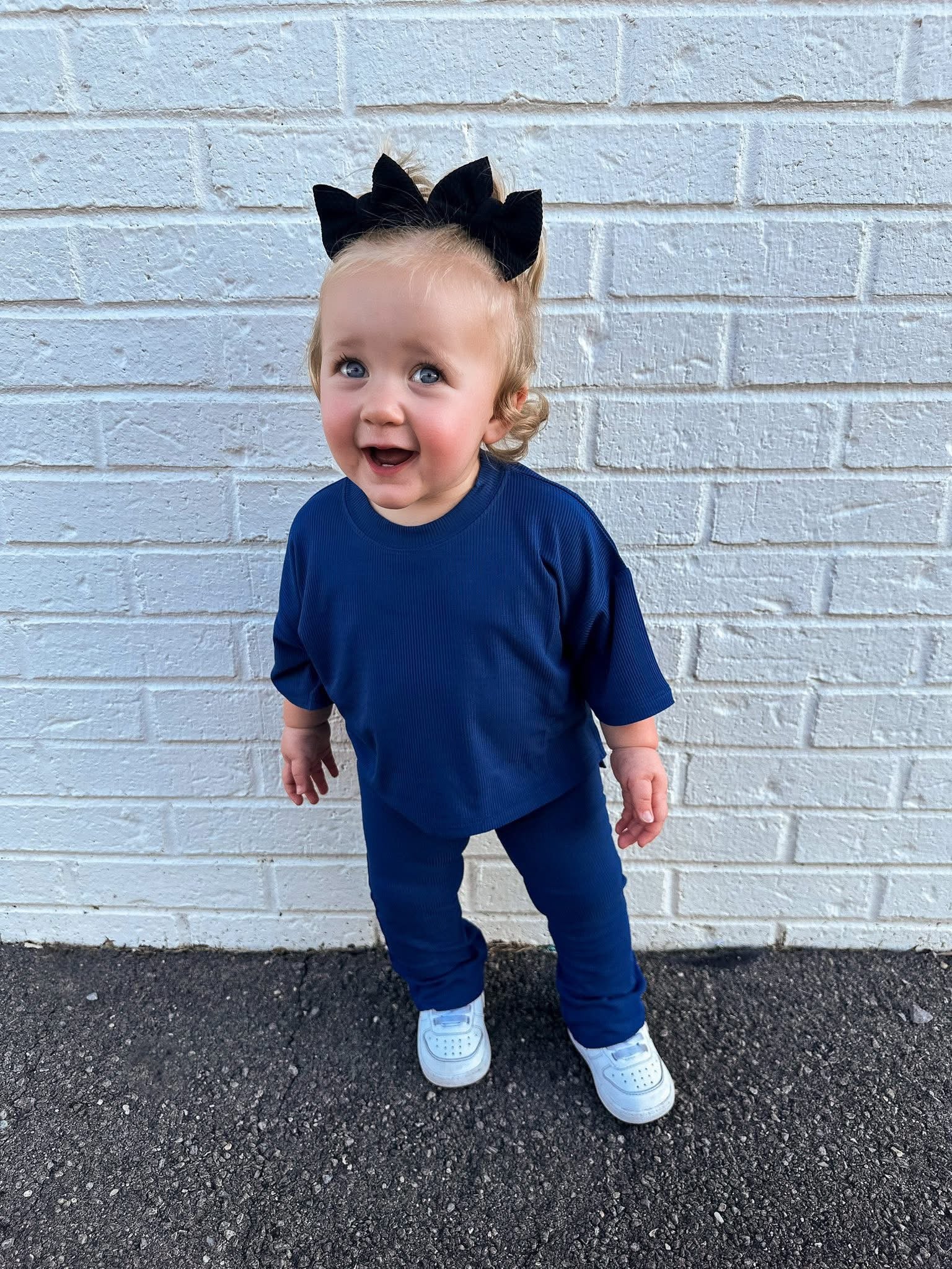 Blueberry Kids Ribbed Daywear Pant Set