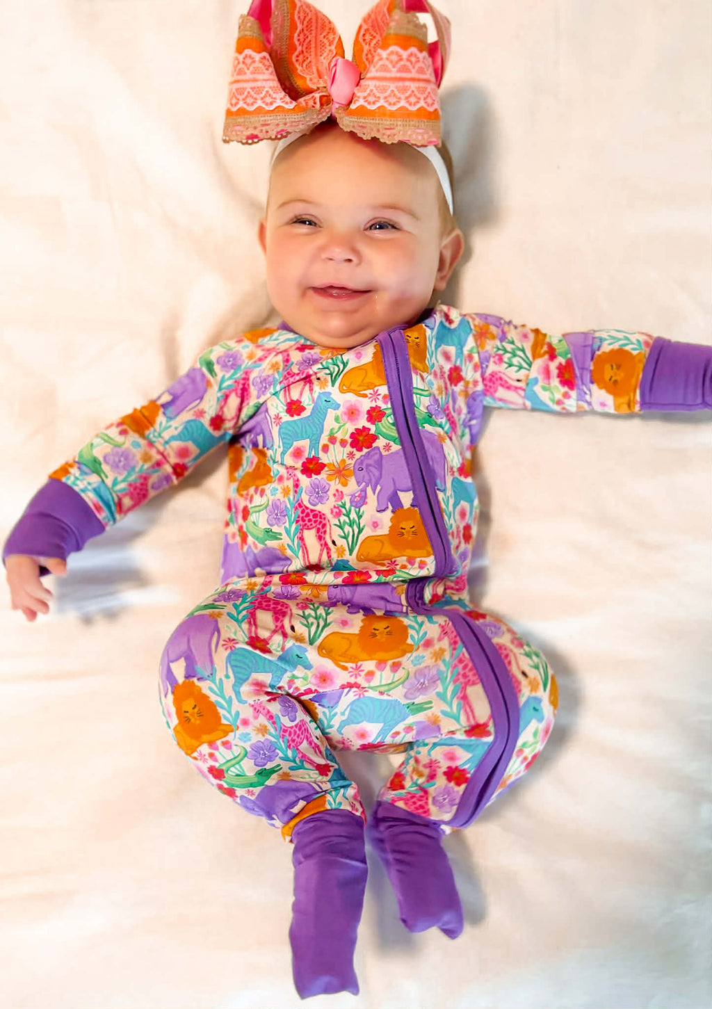 Safari Dreams Double Zippy Romper