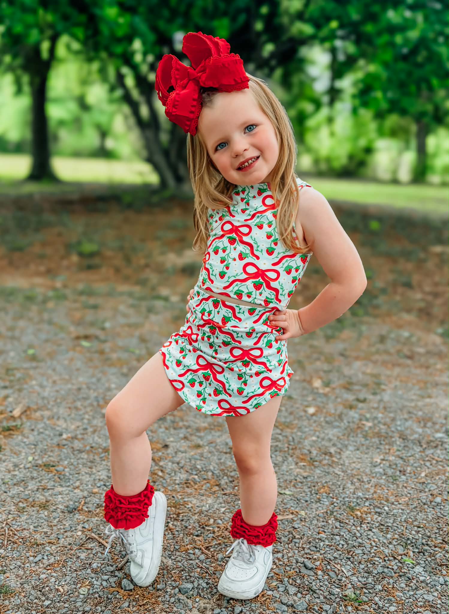 Strawberry fields Girls Skort Set