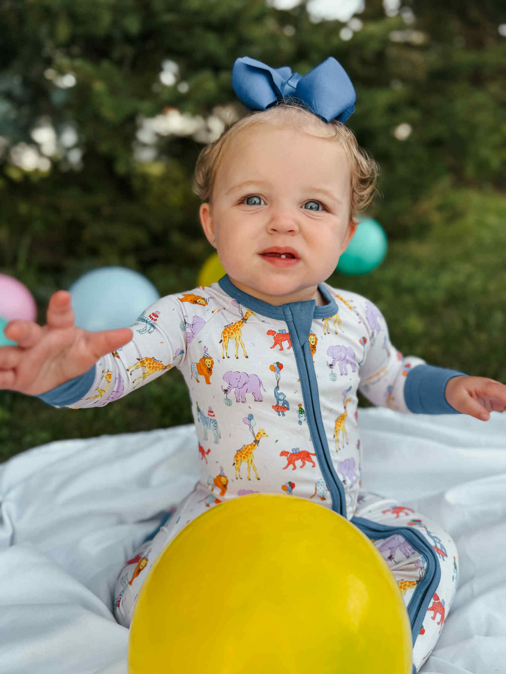 Party Animals Double Zippy Romper