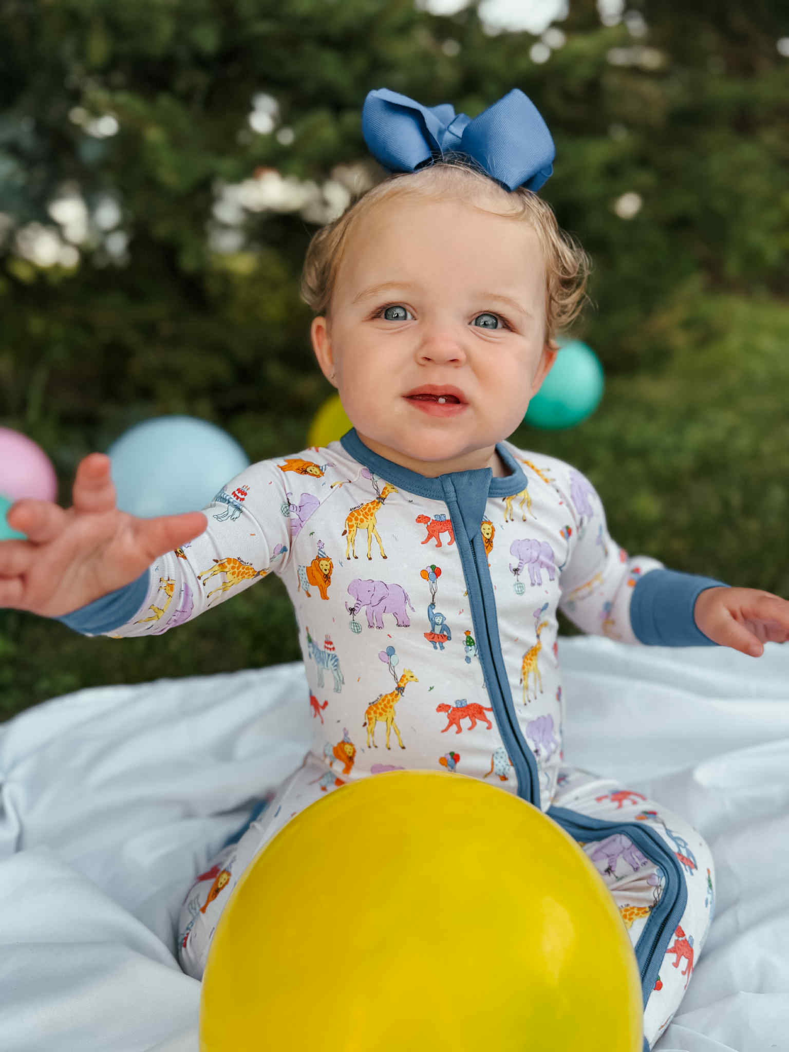 Party Animals Double Zippy Romper