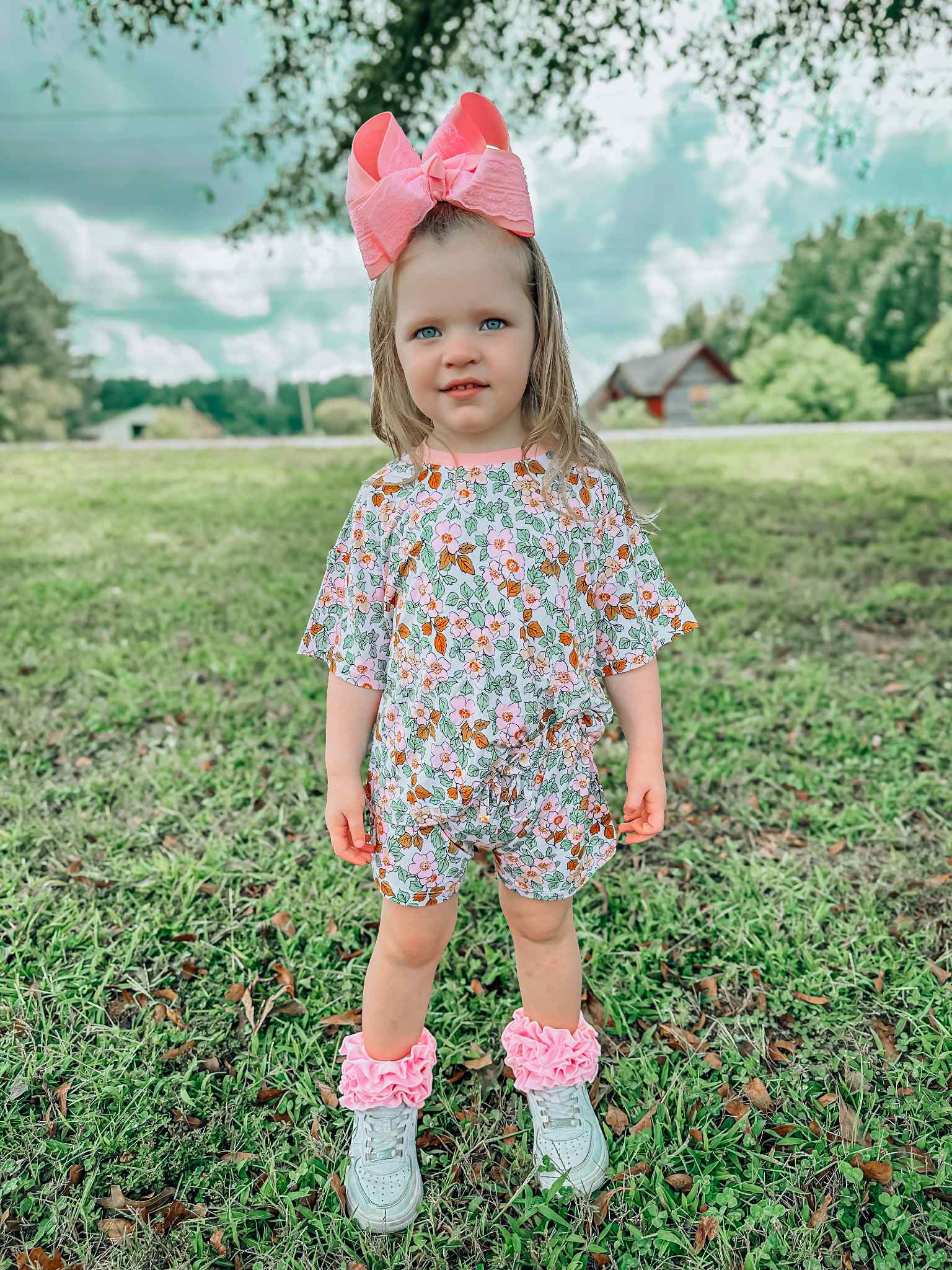 Autumn Floral Oversized Short Set