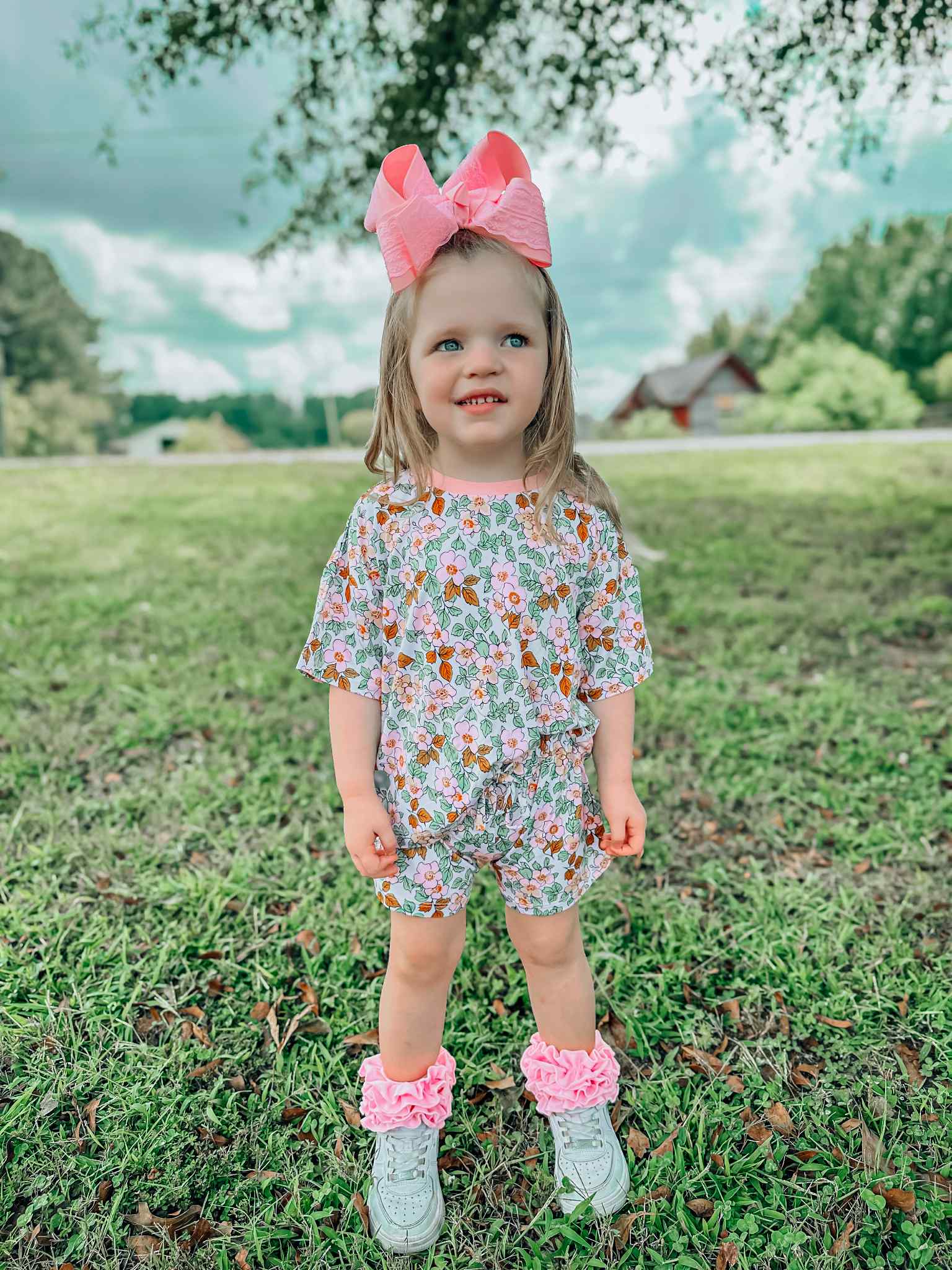 Autumn Floral Oversized Short Set