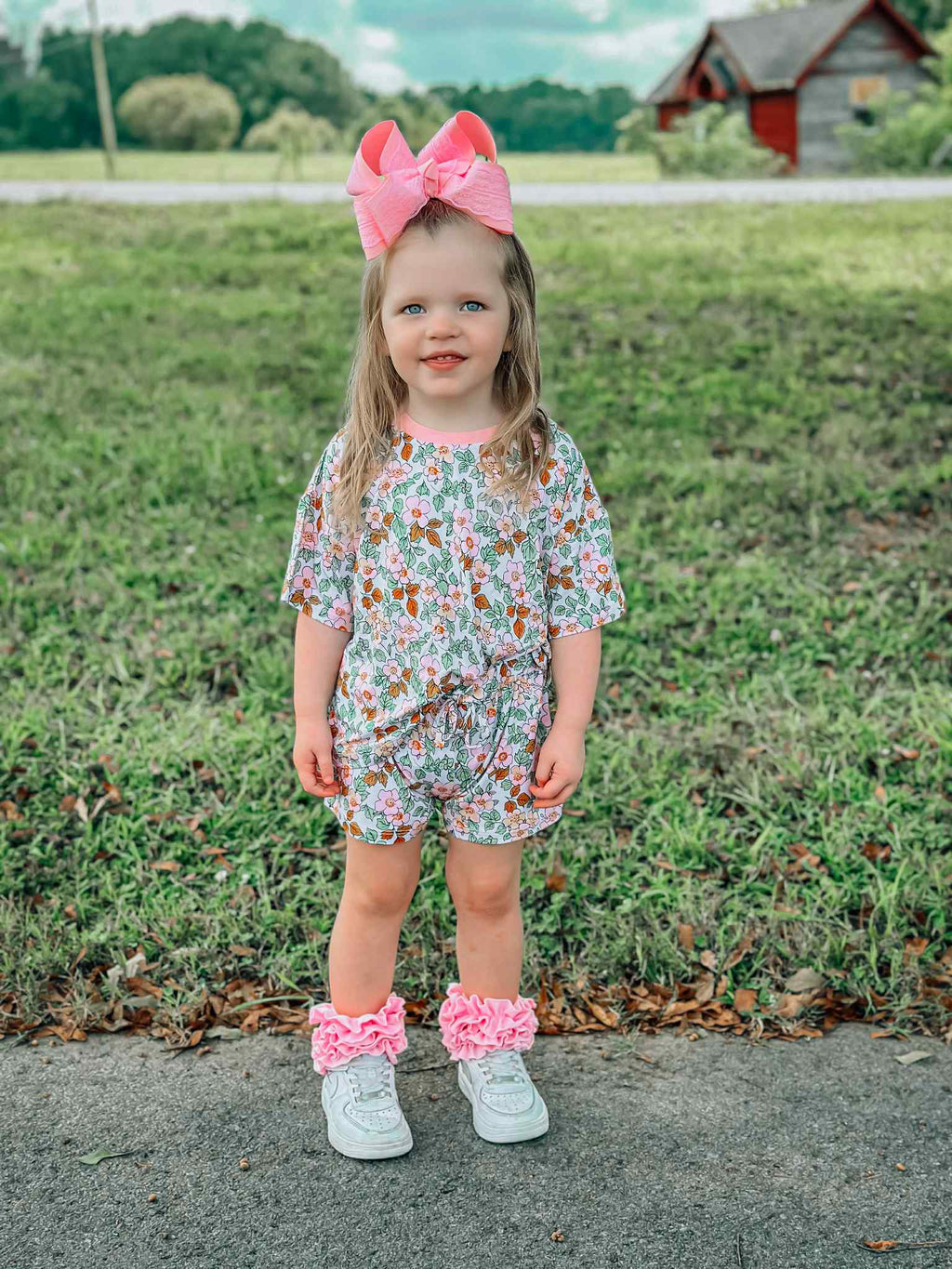 Autumn Floral Oversized Short Set