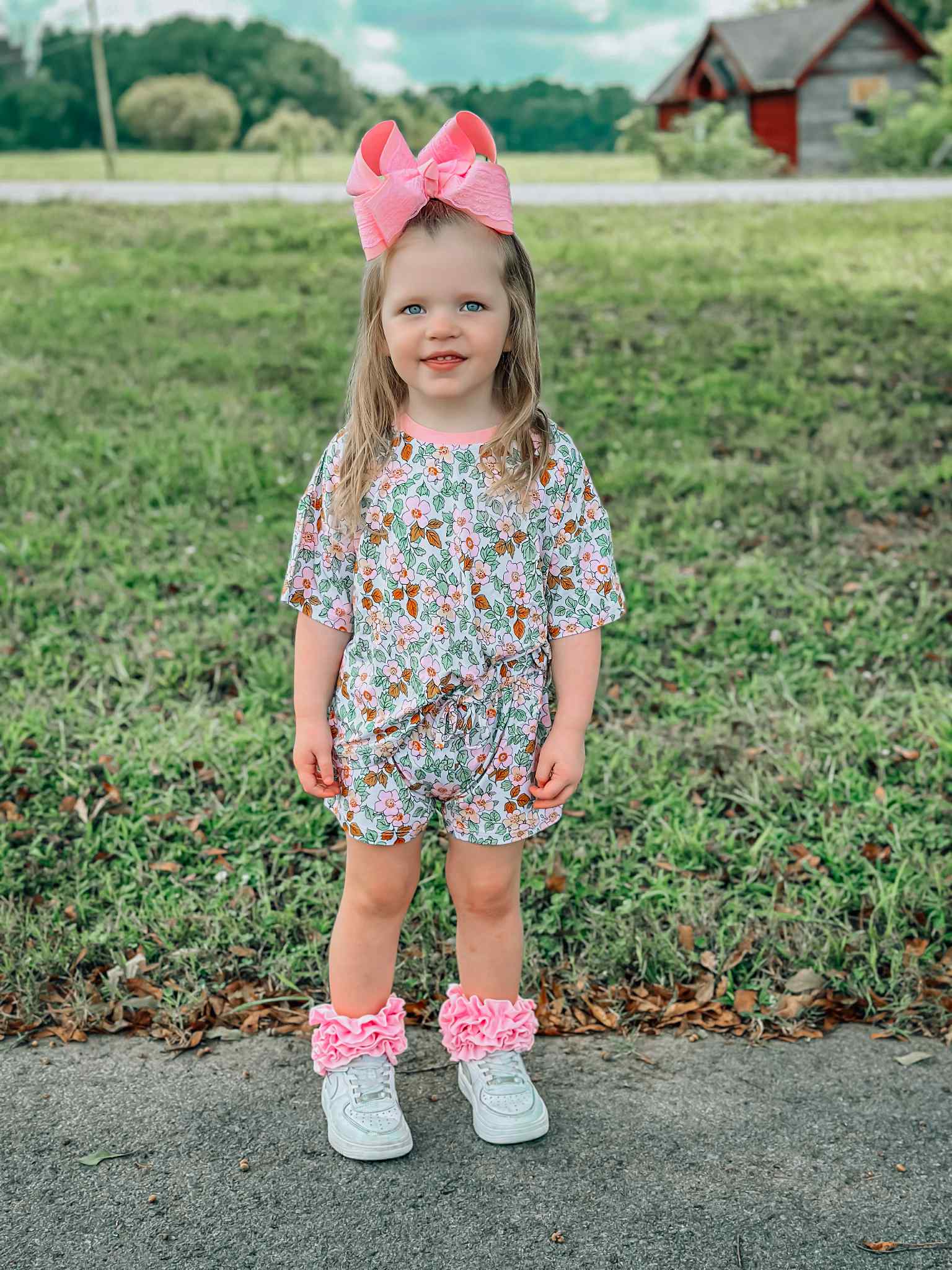 Autumn Floral Oversized Short Set