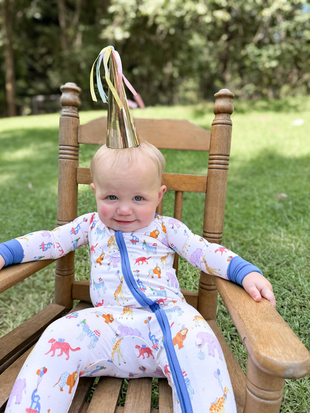 Party Animals Double Zippy Romper