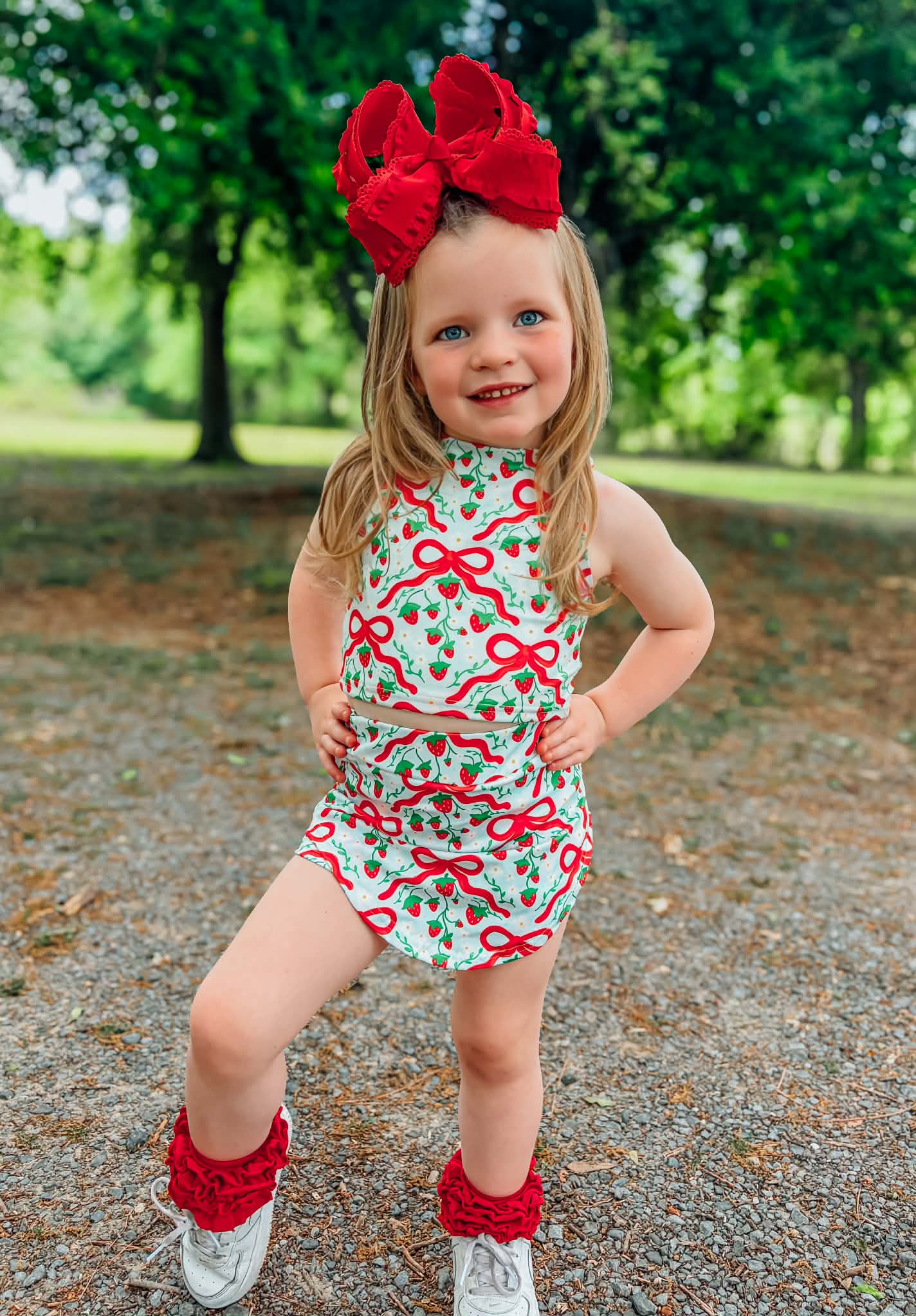 Strawberry fields Girls Skort Set