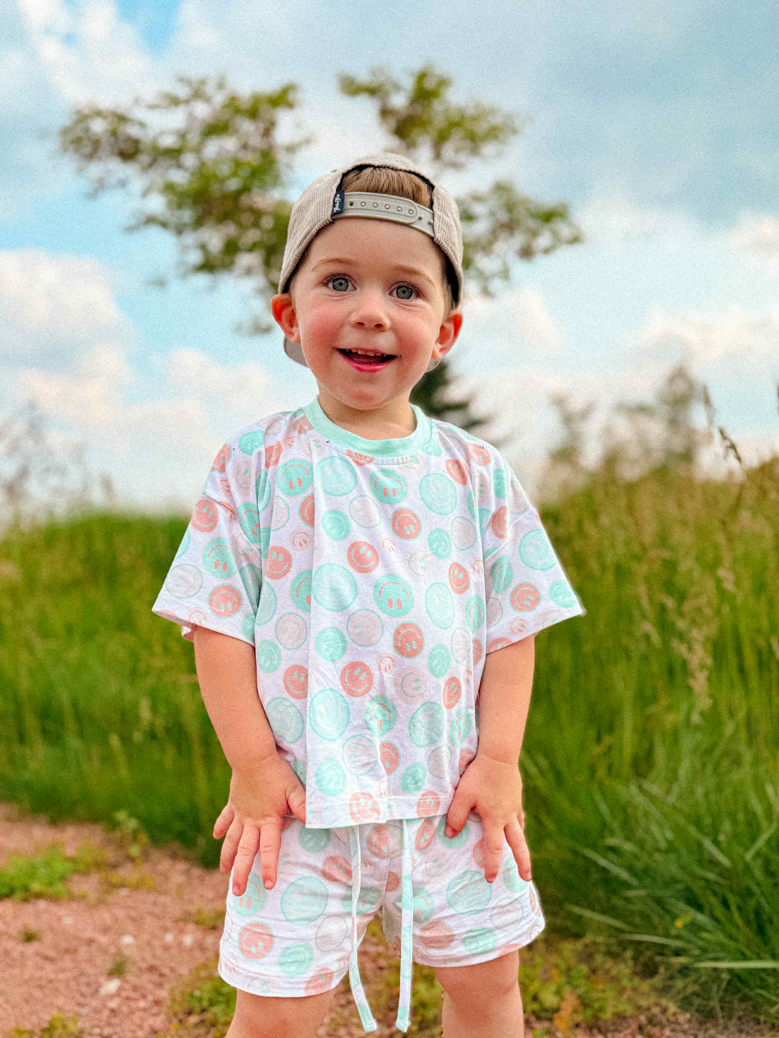 Dip-n-Dot Oversized Short Set