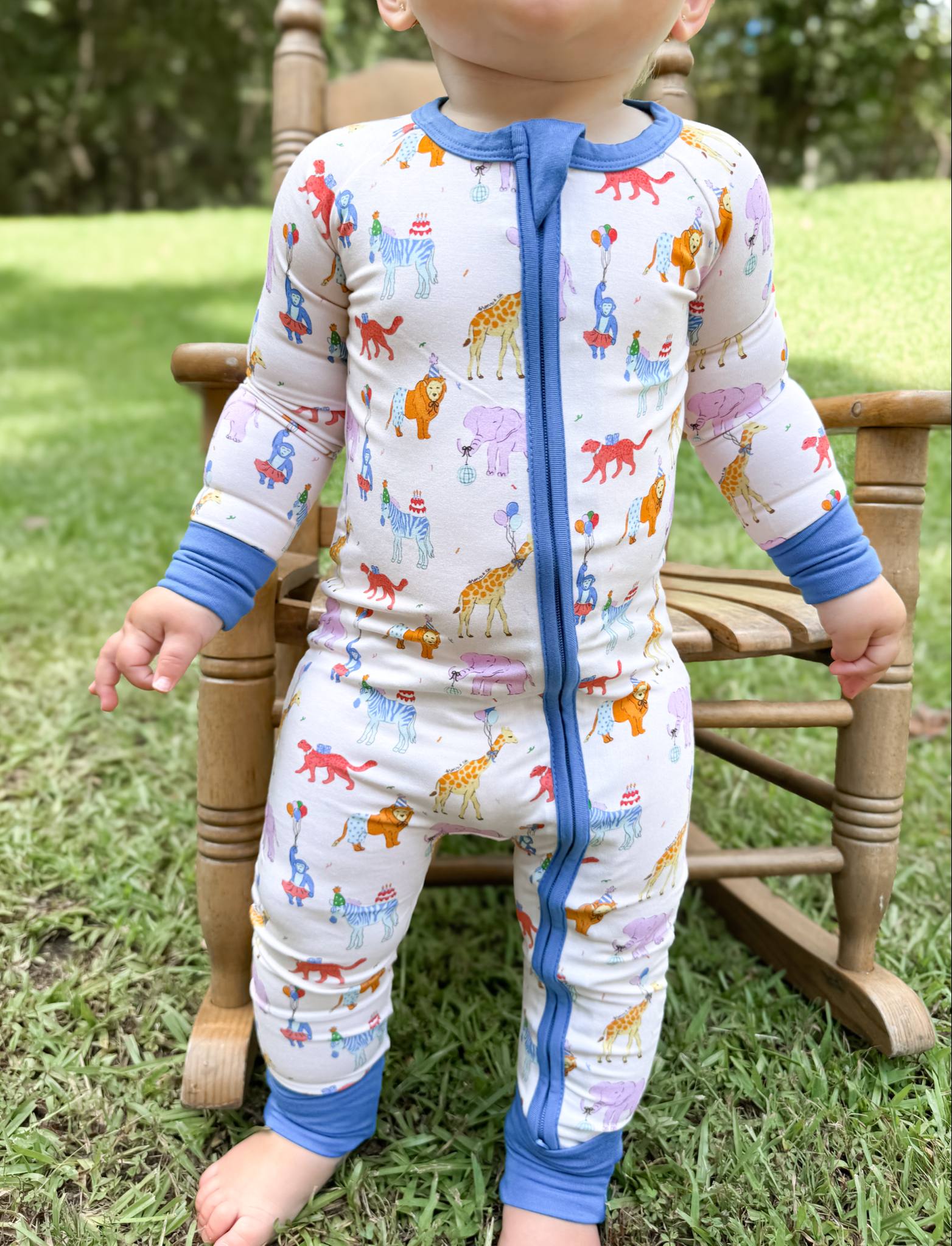 Party Animals Double Zippy Romper