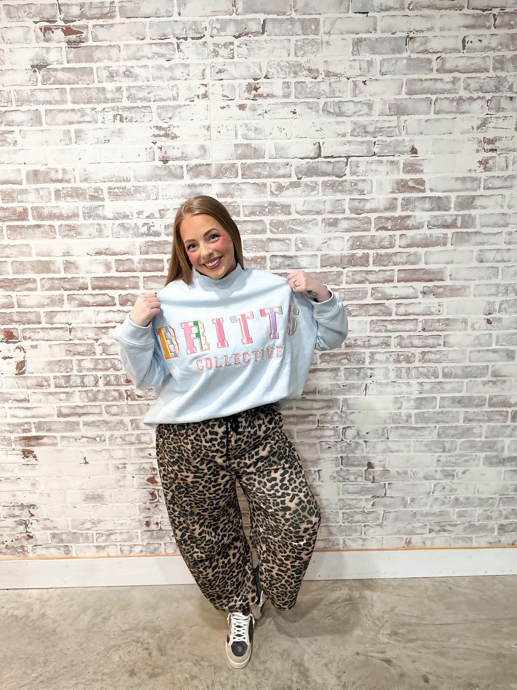 Britts Collective Striped Mockneck Sweater