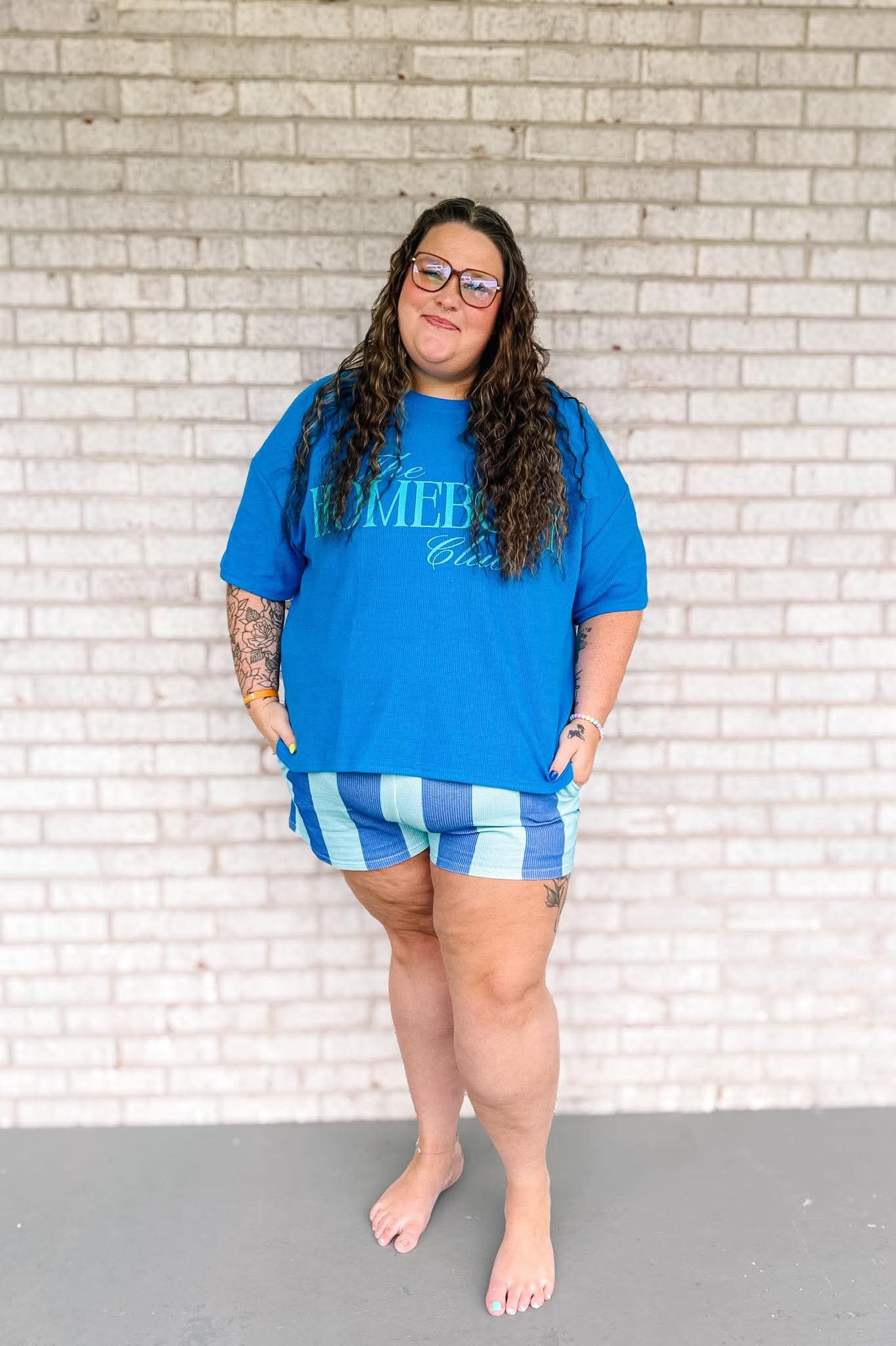 Homebody Club Waffle Knit Short Set