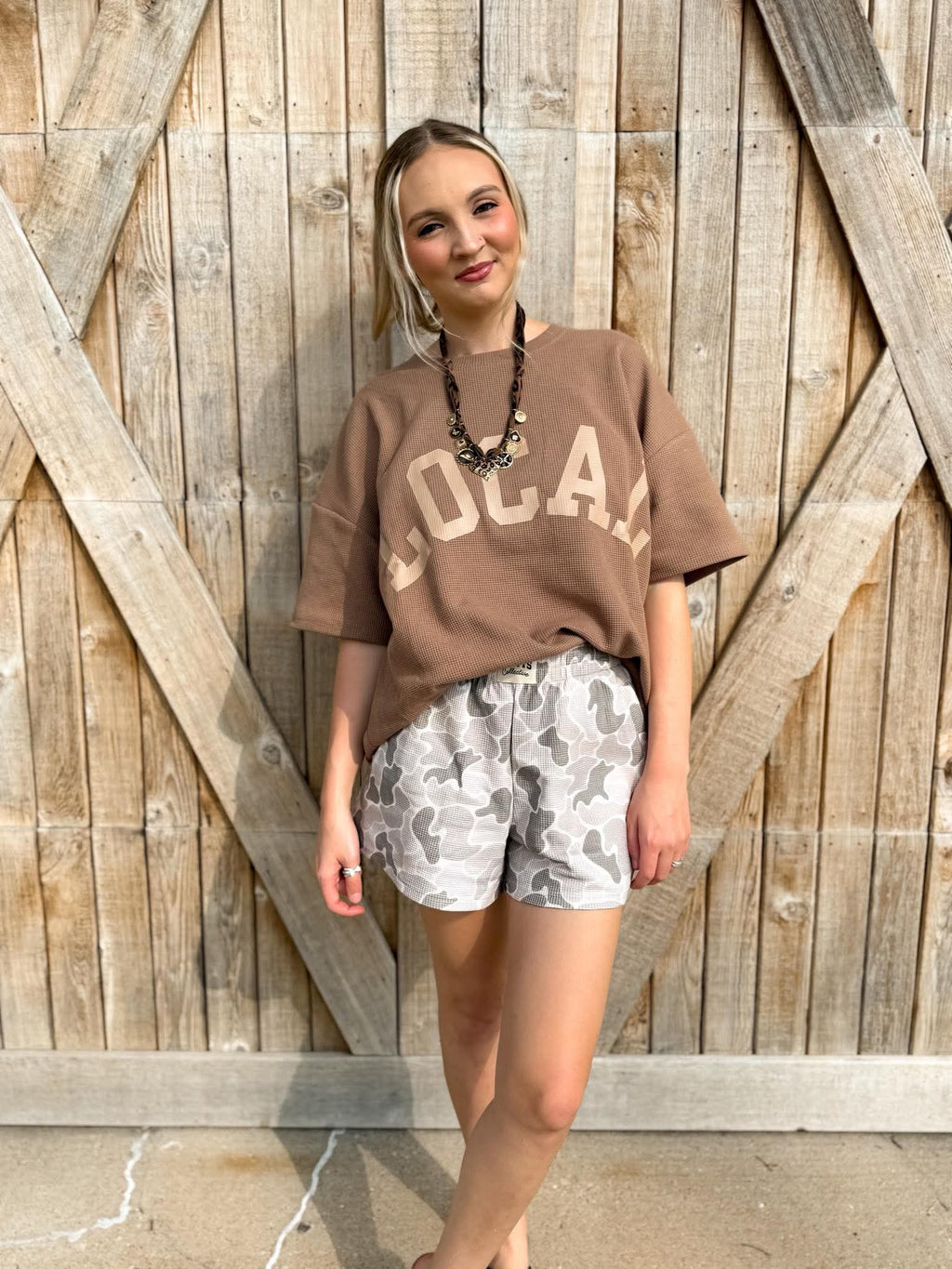 Local Waffle Knit Short Set