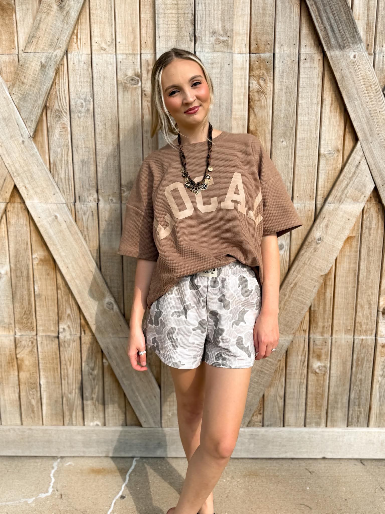 Local Waffle Knit Short Set