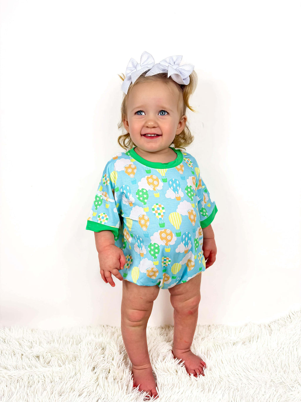 Up, up, and Away Oversized Bubble Romper