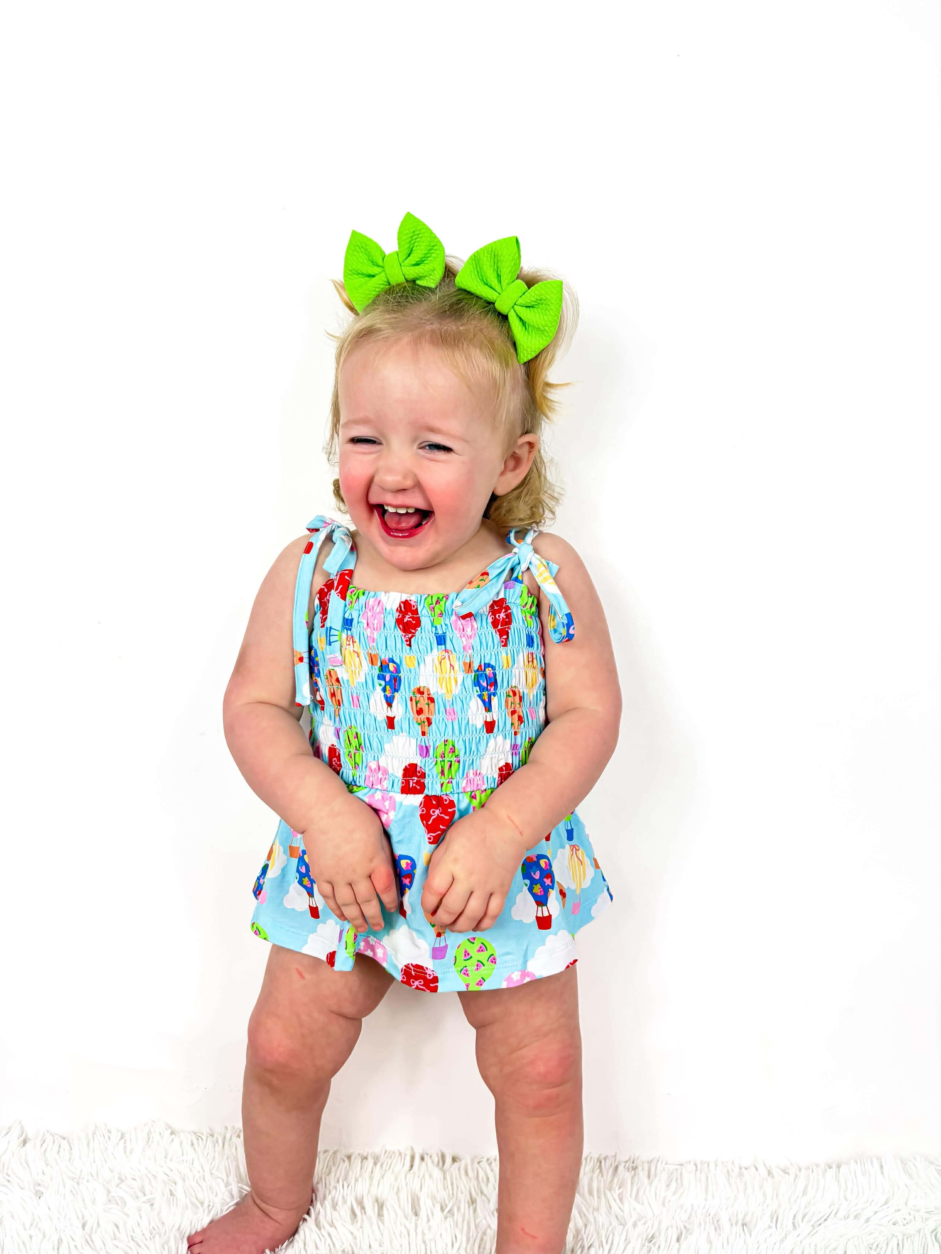 Sweet Skies Smocked Twirl Romper